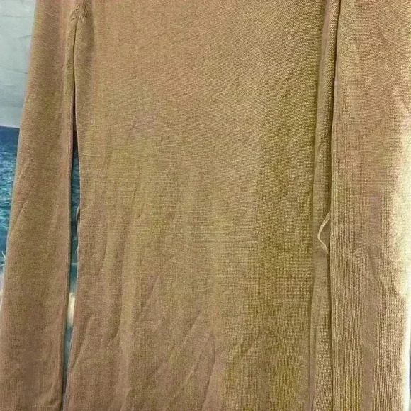 Evolution by Cyrus Geometric Tan Orange and White Knee Length Dress - Picture 14 of 17